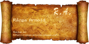 Rázga Arnold névjegykártya