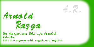 arnold razga business card